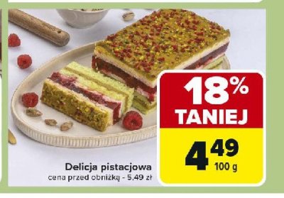 Delicja pistacjowa Carrefour promocja