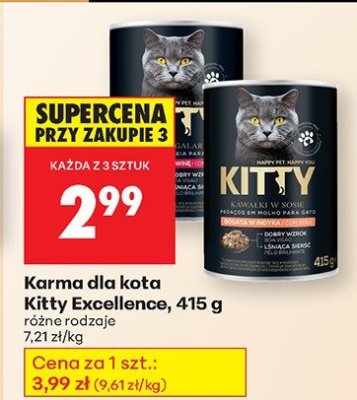 Karma dla kota Excellence różne rodzaje promocja w Biedronka
