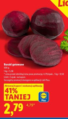 Buraki gotowane promocja w Lidl