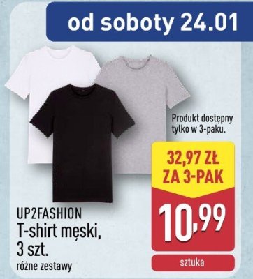 T-shirt męski 3 szt. różne zestawy promocja w Aldi