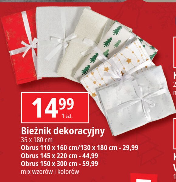 Obrus 145 x 220 cm promocja w Leclerc