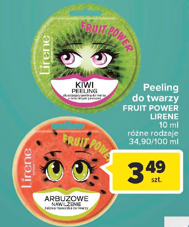 Żelowa maseczka do twarzy arbuzowe nawilżenie Lirene power of fruit promocja