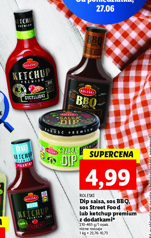 Ketchup premium ROLESKI KETO promocja