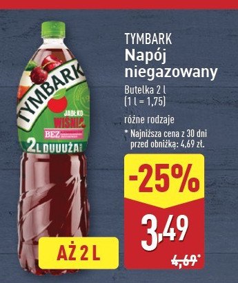 Napój jabłko-wiśnia Tymbark 1936 promocja w Aldi