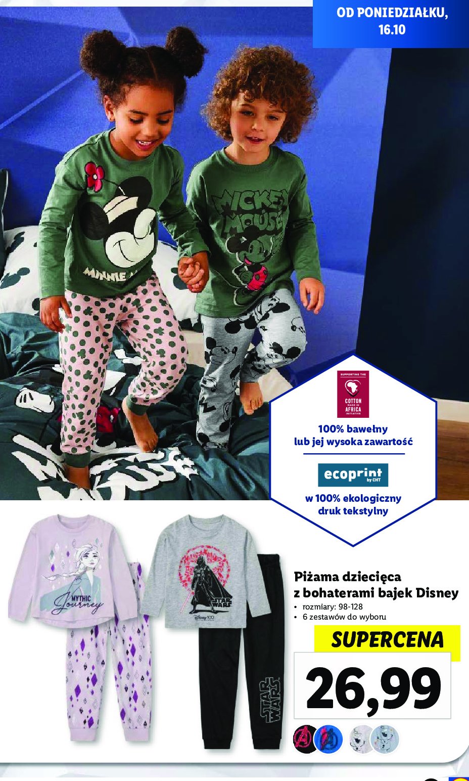 Piżama dziecięca minnie mouse rozm. 98-128 cm promocja