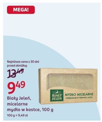 Mydło w kostce Biały Jeleń micelarne, 100 g promocja w Rossmann