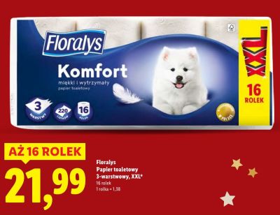 Papier toaletowy Komfort 3-warstwowy XXL promocja w Lidl