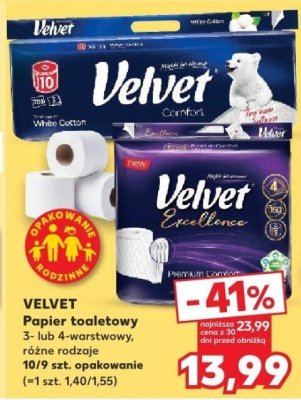 Papier toaletowy 3- lub 4-warstwowy, różne rodzaje  promocja w Kaufland