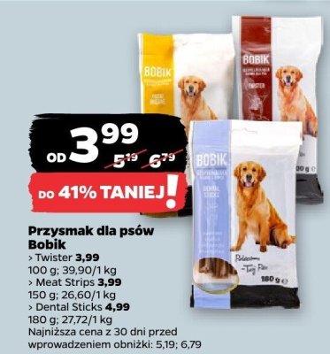 Przysmak dla psów Bobik Twister promocja w Netto