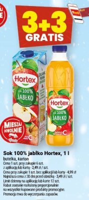 Sok 100% jabłko Hortex, 1 l promocja w Twój Market