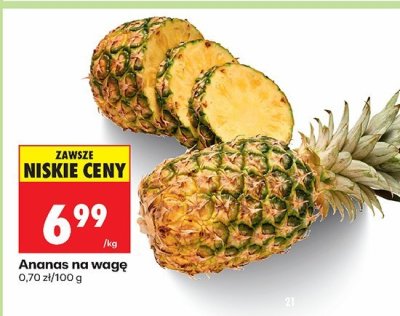 Ananas na wagę promocja w Biedronka