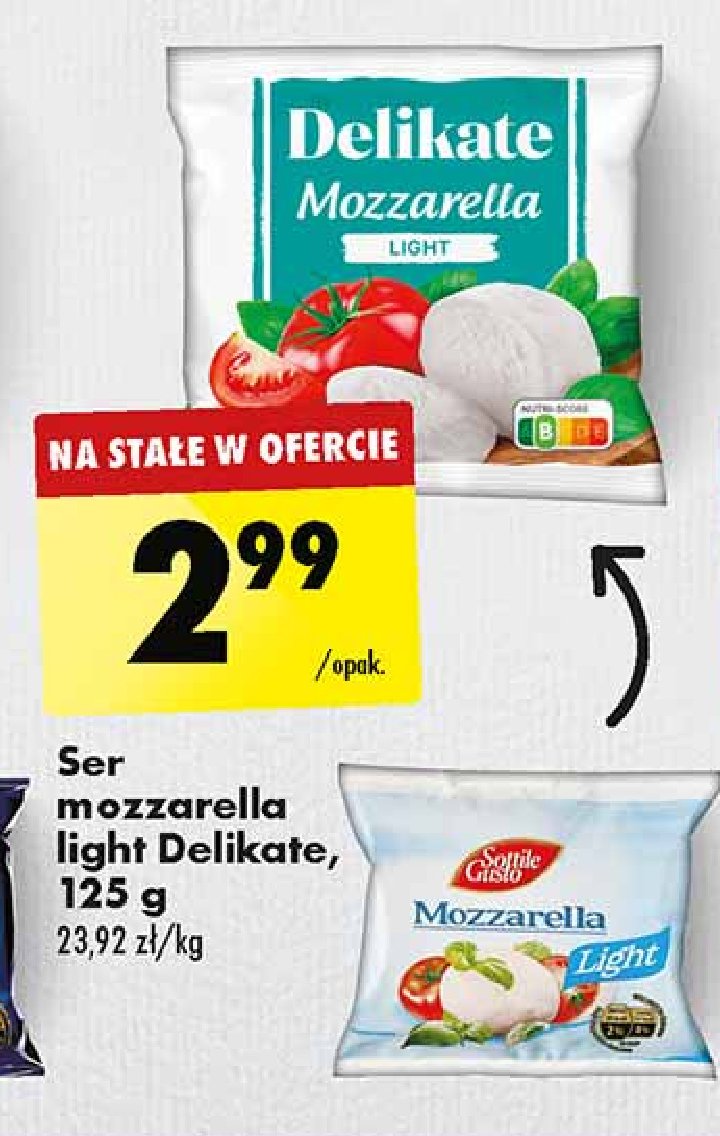 Ser mozzarella light Delikate promocja