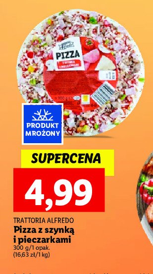 Pizza z szynką i pieczarkami Trattoria alfredo promocja