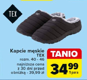 Kapcie męskie rozm: 40-46 Tex promocja