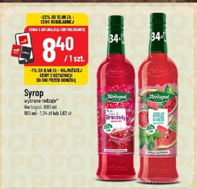 Syrop wybrane rodzaje Herbapol promocja w POLOmarket