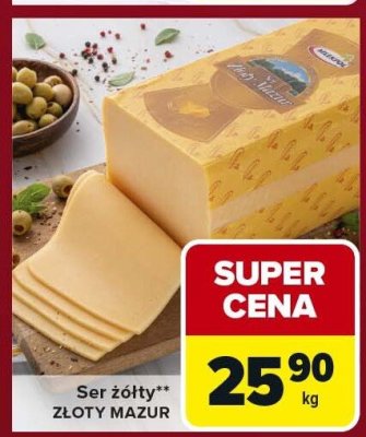Ser żółty ZŁOTY MAZUR promocja w Carrefour Express