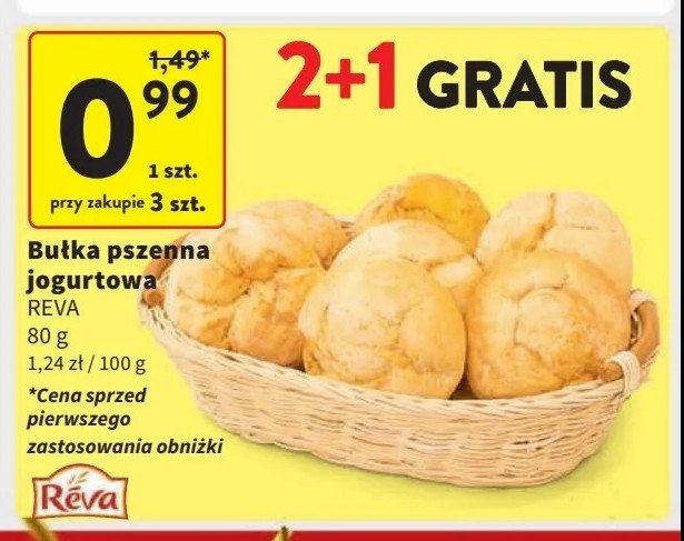 Bułka pszenna jogurtowa Reva promocja