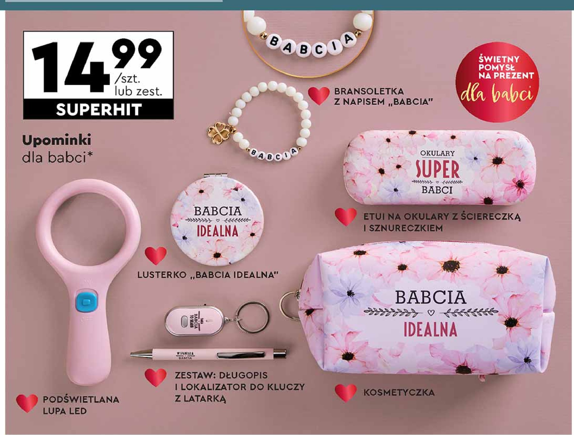 Etui na okulary na dzień babci promocja w Biedronka