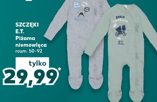 Piżama niemowlęca 50-92 Szczęki e.t. promocja