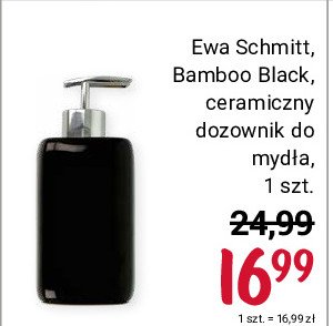 Dozownik do mydła bamboo black Ewa schmitt promocja