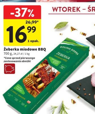 Żeberka miodowe BBQ promocja w Intermarche