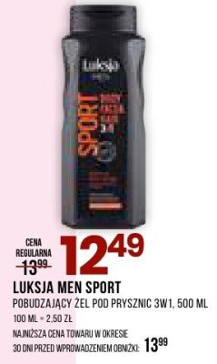 Dezodorant LUKSJA MEN SPORT promocja w Drogerie Natura