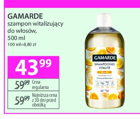 Szampon do włosów witalizujący Gamarde promocja