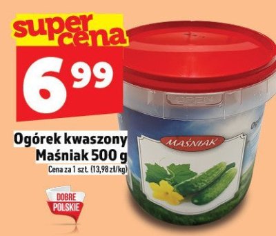 Ogórek kwaszony Maśniak 500 g promocja w TOPAZ