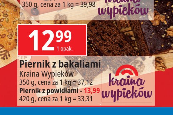 Piernik z bakaliami Kraina wypieków promocja w Leclerc