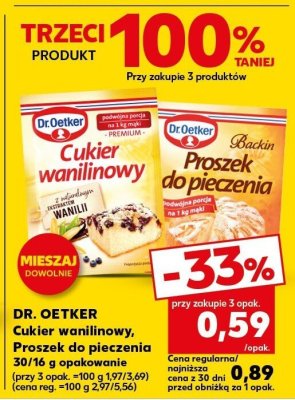 Cukier wanilinowy DR. OETKER promocja w Kaufland