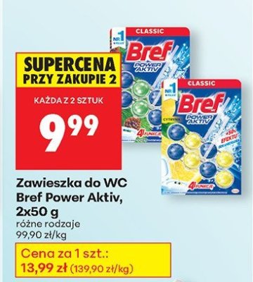 Zawieszka do WC Power Aktiv 2-pak różne rodzaje promocja w Biedronka