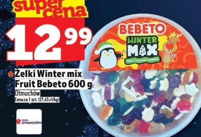 Żelki Winter mix Fruity Bebeto 600 g promocja w TOPAZ