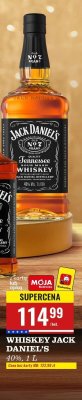 Whisky Jack Daniel's 40% 1 l promocja w Biedronka