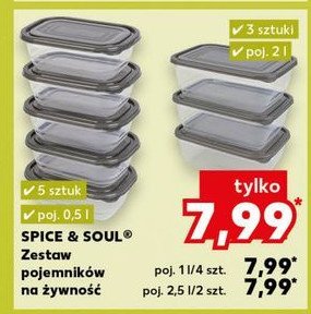 Zestaw pojemników 0.5 l Spice&soul promocja w Kaufland