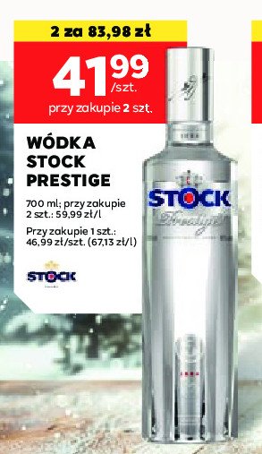 Wódka Stock prestige promocja w Stokrotka