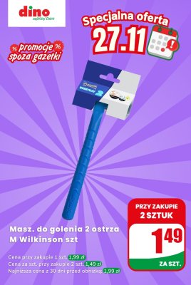 Maszynka do golenia 2 ostrza Wilkinson promocja w Dino