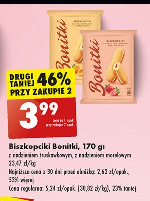 Biszkopciki morelowe Bonitki promocja w Biedronka