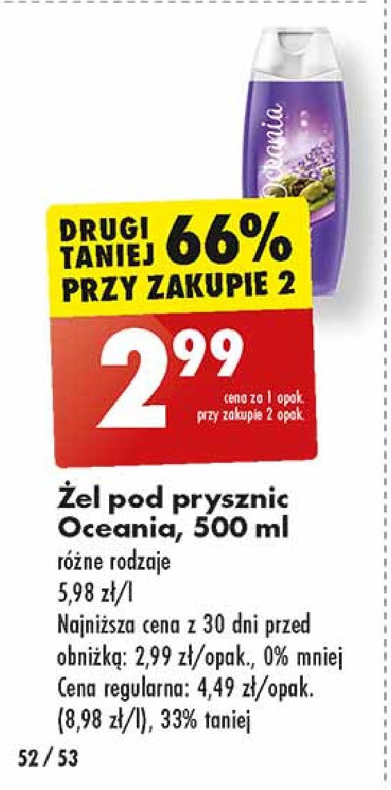 Żel pod prysznic kojący relaks Oceania essential promocja