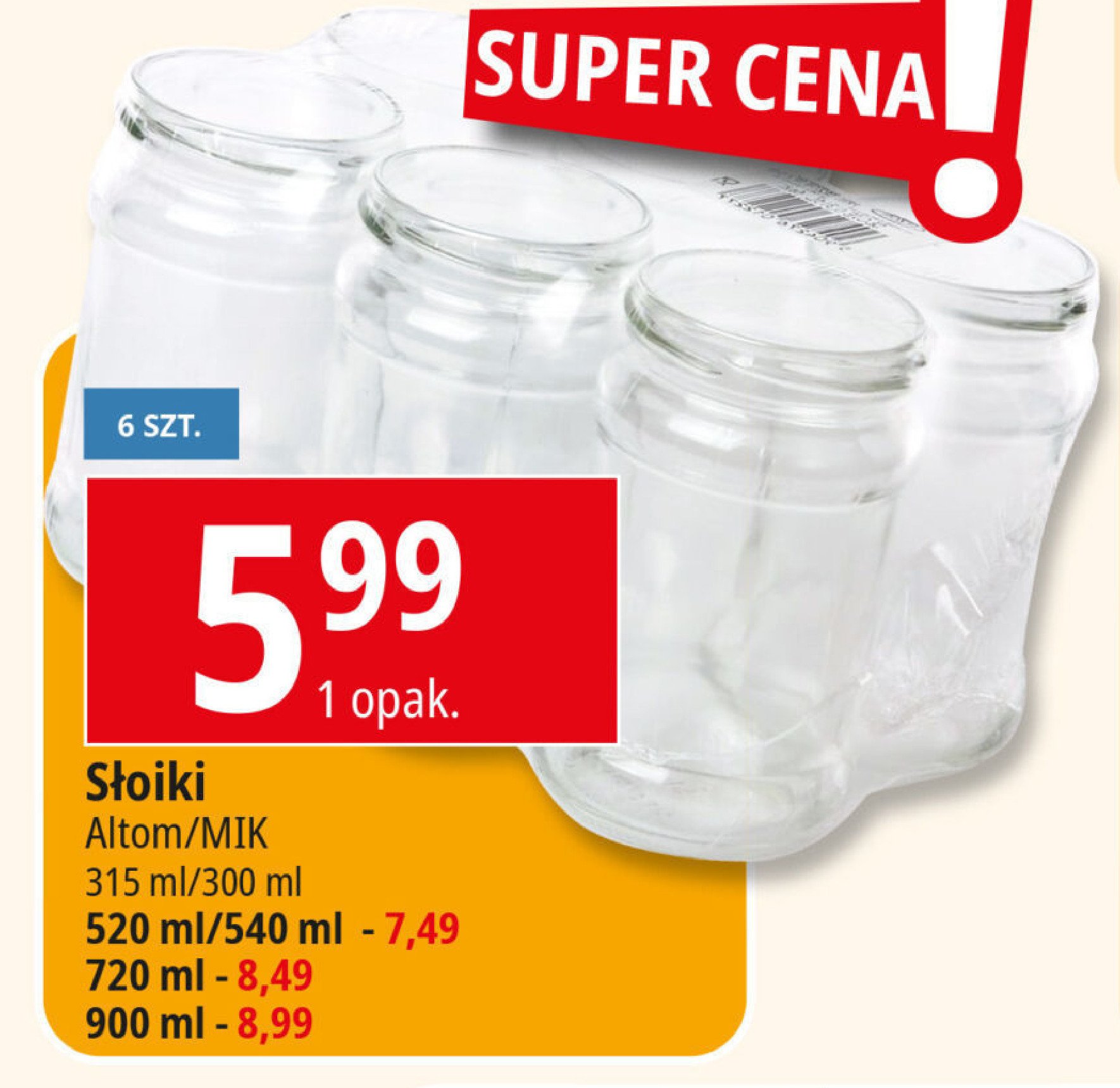 Słoiki 720 ml Altom promocja