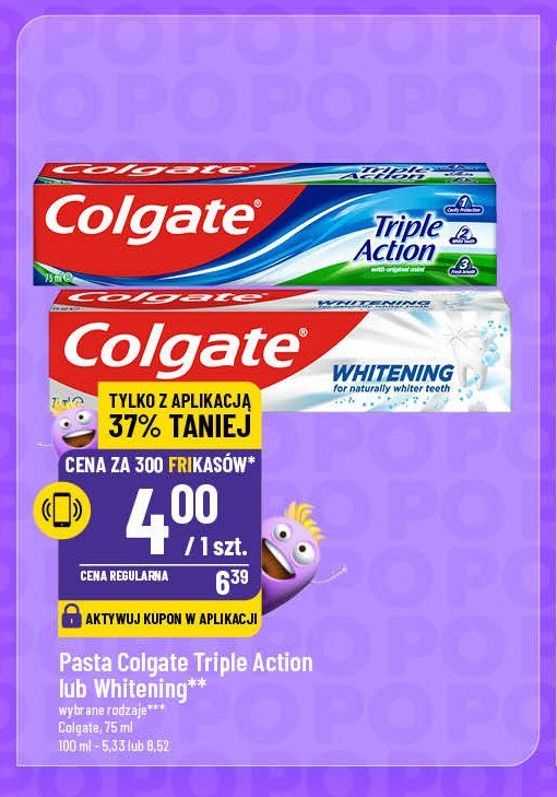 Pasta do zębow Colgate whitening promocja w POLOmarket