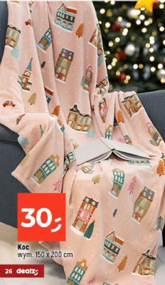 Koc wym. 150 x 200 cm promocja w Dealz