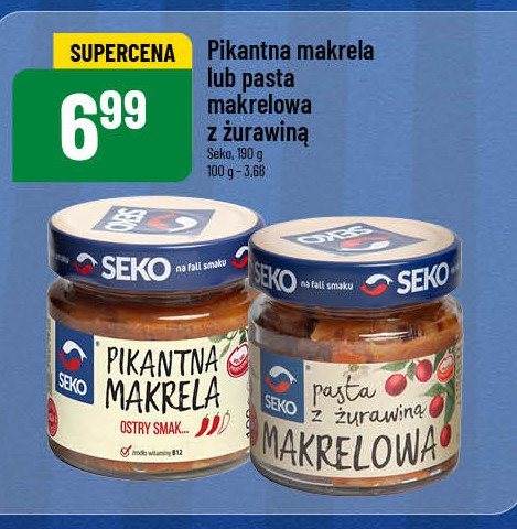 Pasta makrelowa z żurawiną Seko promocja w POLOmarket