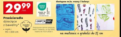 Prze艣cierad艂o bawe艂niane z gumk膮 90 x 200 cm promocja