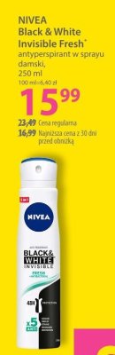 Antyperspirant w sprayu Black & White Invisible Fresh promocja w Hebe