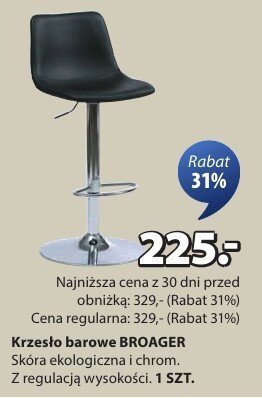 Krzesło barowe BROAGER promocja w Jysk