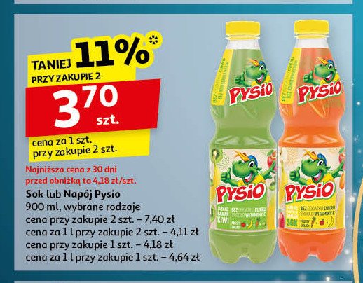 Sok banan-jabłko-kiwi Pysio promocja