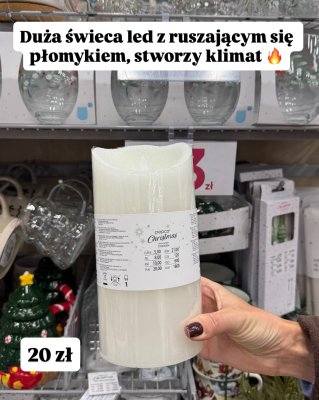 Świeca LED z ruszającym się płomykiem  promocja w Pepco