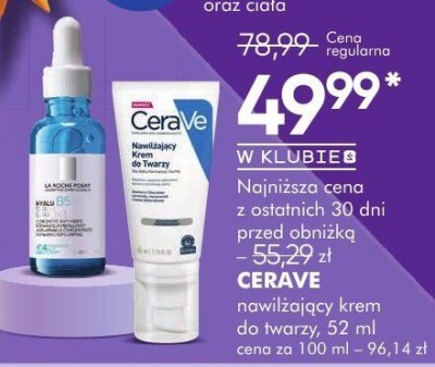 Krem CERAVE nawilżający do twarzy promocja w Super-Pharm