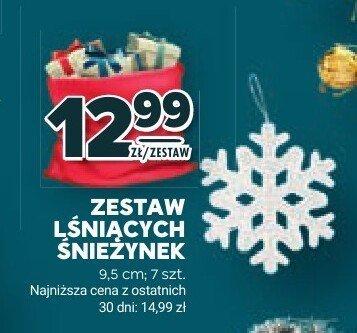 Zestaw lśniących śnieżynek 6 cm, 7 szt. promocja w Stokrotka