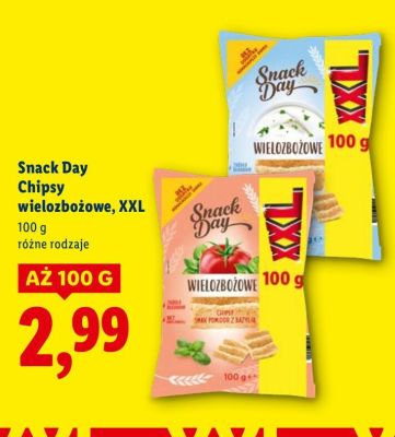 Chipsy wielozbożowe, XXL, różne rodzaje promocja w Lidl